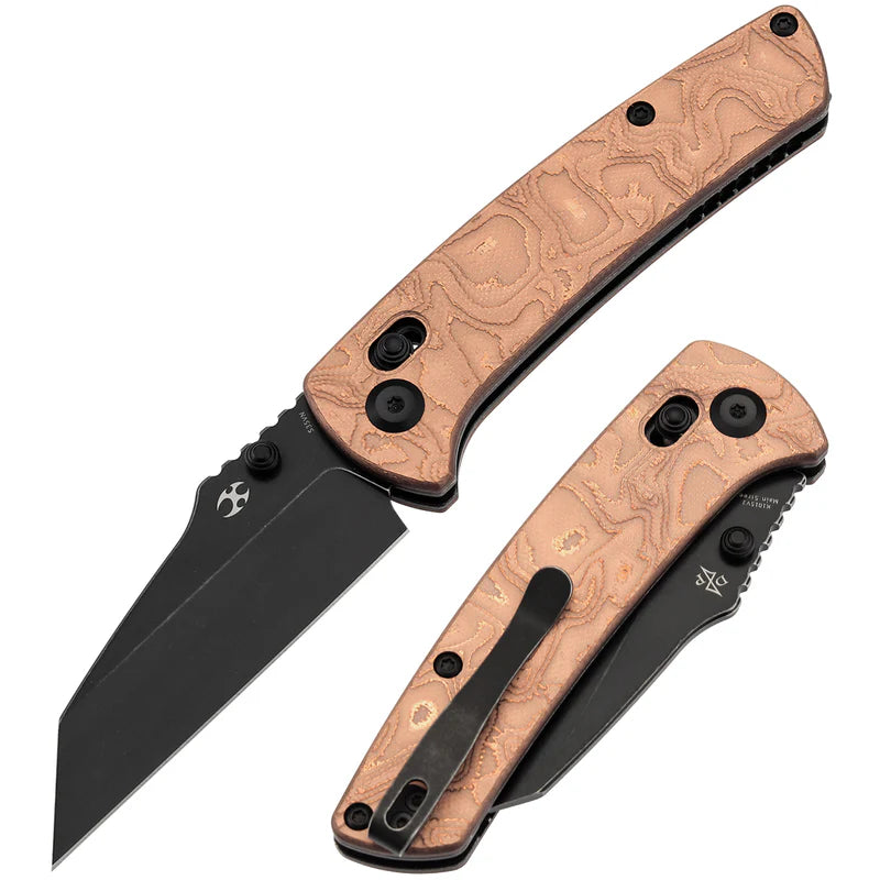 KANSEPT Main Street Crossbar Lock Knife G-10 with Copper Foil Handle
